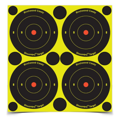 Birchwood Casey Shoot-N-C Target, Round Bullseye, 3", 48 Targets 34315-12, UPC : 029057343151