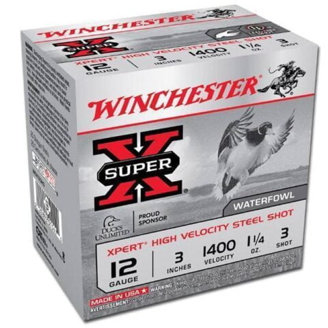 Winchester Super-X 12 Ga 3" #3 Steel 1.25oz 25 Rounds