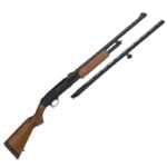 Mossberg 500 Pump Action Field and Deer Shotgun Combo 12 Gauge 24″ and 28″ Barrels 3″ Chamber 6 Rounds Wood Stock Blued Finish