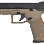 Taurus TX22 22LR Rimfire Pistol with FDE Frame and Black Slide