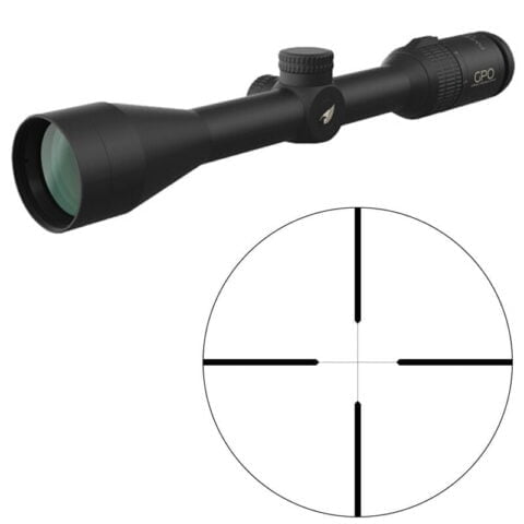 GPO Passion 3x 3-9x42 Riflescope Plex Non-Illuminated Reticle 1" Tube .25 MOA Adjustments Fixed Parallax Black