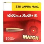Sellier & Bellot .338 Lapua Magnum Ammunition 10 Rounds 250 Grain JBTHP 2868fps