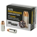 SIG Sauer Elite Performance .380 ACP Ammunition 90 Grain V-Crown JHP 980 fps 20rd