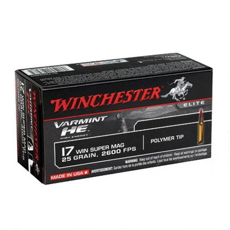 Winchester Varmint HE .17 WSM Ammunition 50 Rounds, PT, 25 Grain-img-0