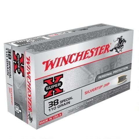 Winchester Super X .38 Special Ammunition 50 Rounds, Silvertip HP, 110 Grains