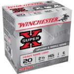 Winchester Super-X Heavy Game 20 Gauge Ammunition 25 Rounds 2.75″ #6 Lead Shot 1 Ounce XU20H6