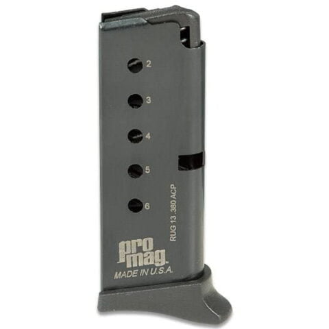 ProMag Ruger LCP Magazine .380 ACP 6 Rounds Steel Blued RUG 13