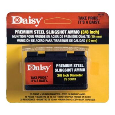 Daisy Premium Steel Sling Shot Ammunition 3/8" Diameter Zinc Plated 75 Count 8183