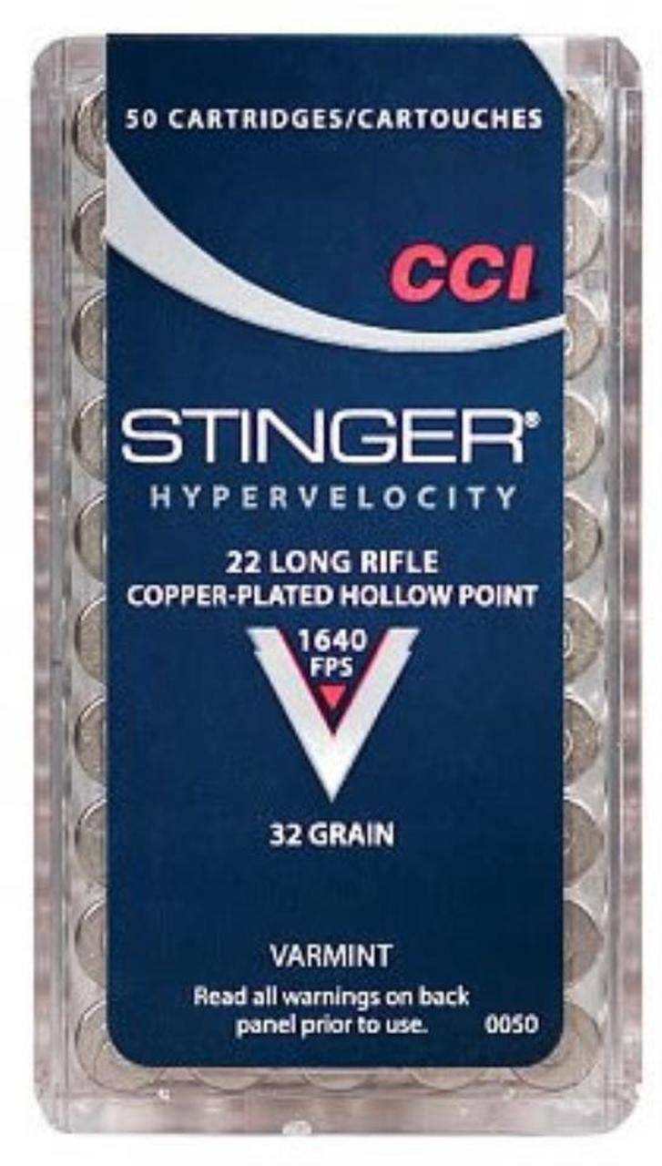 CCI Varmint Stinger 22LR 32 Gr HP 50rd/Box-img-0