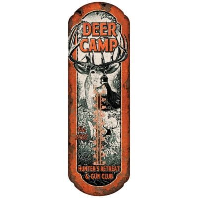 Rivers Edge Products Deer Camp Tin Thermometer 1294