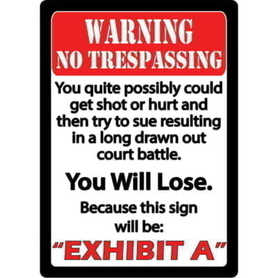 River's Edge Products "Exhibit A" Tin Sign 12 Inches by 17 Inches - Image 1