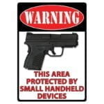Rivers Edge “Warning This Area Protected” Tin Sign, 12″ x 17″