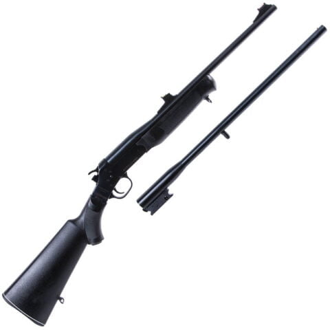 Rossi Matched Pair Youth Rifle/Shotgun Single Shot Combo 22 LR/.410 Bore 18" Barrels Synthetic Stock Black
