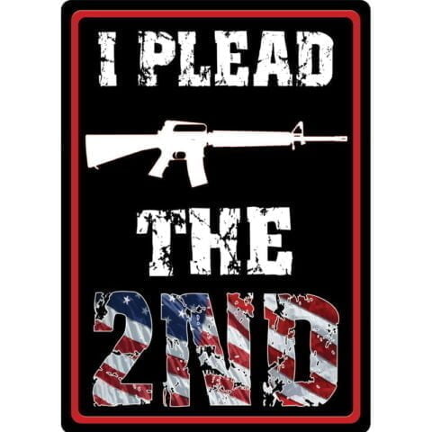 River's Edge Products "I Plead The 2nd" Tin Sign 12 Inches by 17 Inches 1598