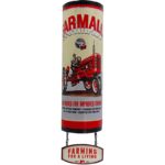 Open Road Brands “Farmall” Arched Linked Embossed Tin Sign 5″x19″