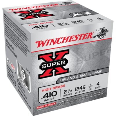 Winchester SuperX Game .410 2-1/2″ #4 Shot 1/2oz 25 Rd Box