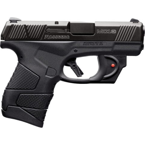 Mossberg MC1sc 9mm Luger Subcompact Semi Auto Pistol 3.4" Barrel 7 Rounds 3-Dot Sights With Laser No Manual Safety Polymer Frame Black