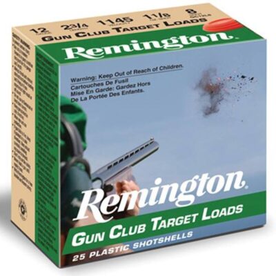 Ammo 12 Gauge Remington Gun Club Target Loads 2-3/4" #8 Lead 1-1/8 Ounce 1200 fps 25 Rounds GC128 - Image 1