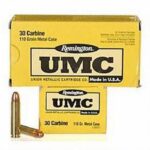Remington .30 Carbine UMC Ammunition 50 Rounds MC 110 Grains
