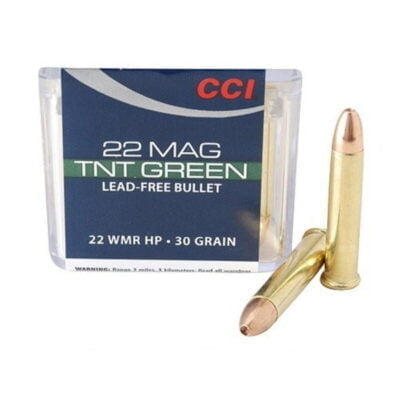 CCI TNT Green .22 WMR Ammunition 50 Rounds JHP 30 Grain 2,050 Feet Per Second - Image 1