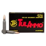 TulAmmo .223 Remington Ammunition 20 Rounds Steel Case FMJ 62 Grains TA223620