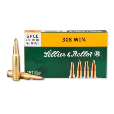 Sellier & Bellot .308 Winchester Ammunition 20 Rounds 150 Grain Soft Point Cutting Edge Projectile 2,756fps