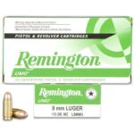 Remington UMC 9mm Luger Ammunition 50 Rounds FMJ 115 Grains L9MM3