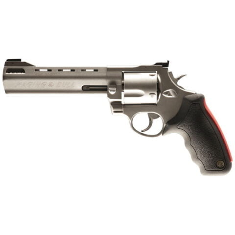 Taurus Raging Bull 454 Double Action Revolver .454 Casull 6.5" Ported Barrel 5 Rounds Fixed Front Sight/Adjustable Rear Sight Rubber Grip Matte Stainless Steel Finish