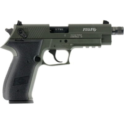 GSG Firefly .22 LR Semi Auto Pistol 10 Rounds 4″ Threaded Barrel Polymer Frame OD Green