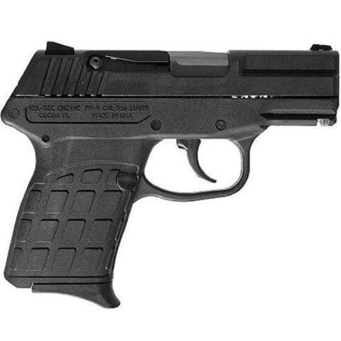 Kel-Tec PF-9 Semi Auto Handgun 9mm Luger 3.1" Barrel 7 Rounds Fixed Sights Black Polymer Grips Blued Slide PF-9