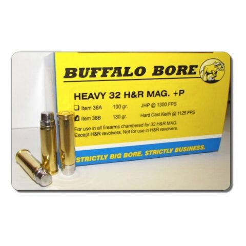 Buffalo Bore .32 H&R Magnum +P Ammunition 20 Rounds HC Keith SWC 130 Grains 36B/20