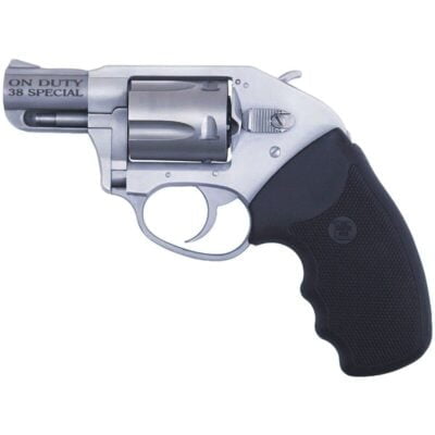 Charter Arms On Duty Revolver .38 Special +P 2″ Barrel 5 Rounds Rubber Grips Stainless Finish 53810