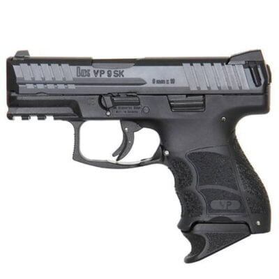 H&K VP9SK Semi Auto Pistol 9mm Luger 3.39″ Barrel 10 Rounds Striker Fired 3-Dot Sights Polymer Frame Black Finish