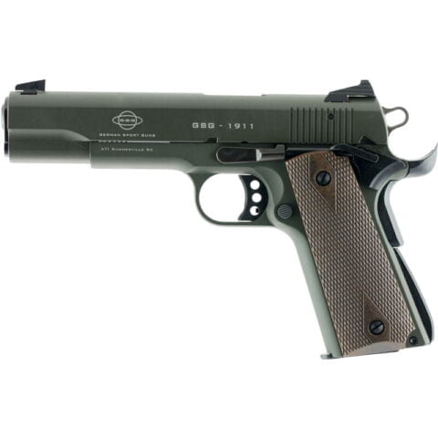 American Tactical Imports GSG 1911 Semi Automatic Pistol 22 LR 5" Barrel 10 Rounds Alloy Frame OD Green