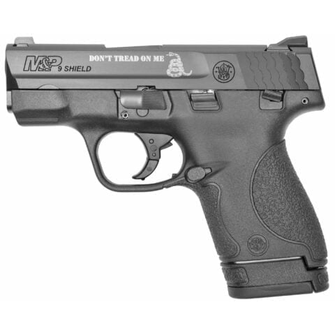 Smith & Wesson M&P SHIELD, Compact, "Don't Tread On Me" Engraved 9mm, 3" Barrel, Polymer Frame 7Rd Mags