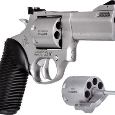 Taurus 2692039 692 Standard DA/SA 3" 7rd Black Ribber Grip Stainless Steel Revolver