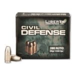 Ammo .380 ACP Liberty Civil Defense 50 Grain Copper HP Bullet 1500 fps 20 Rounds LACD380023