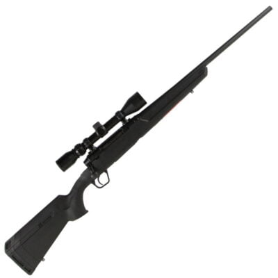 Savage Axis XP Compact Bolt Action Rifle .223 Remington 20" Barrel 4 Rounds Detachable Box Magazine Weaver 3-9x40 Riflescope Synthetic Stock Matte Black Finish - Image 1