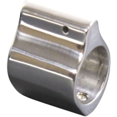 Guntec AR-15 Matte Polished Stainless Steel Low Profile Gas Block 0.750 Diameter Polished Finish