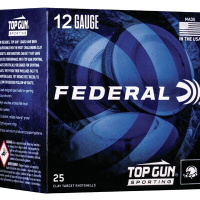 Federal Top Gun 12 Gauge Ammunition TGSF1288 2.75″ 1oz 8 Shot 25 Rounds