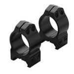 Warne Maxima Fixed Attach Weaver/Picatinny Style Scope Ring 1" Tube Low Height Matte Black Finish 200M