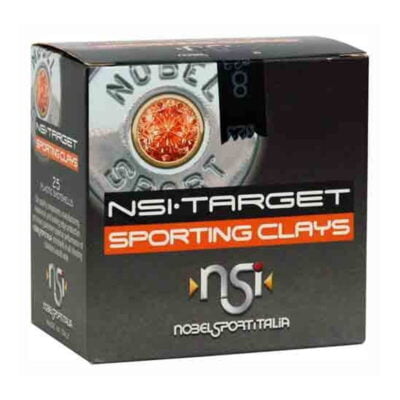 NobelSport Target Sporting Clays 20 Gauge 2-3/4″ #8 Lead 7/8 Ounce 25 Round Box