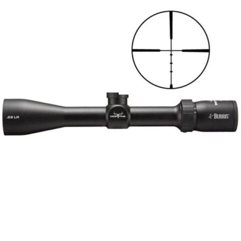 Burris Droptine .22LR 3-9x40 Riflescope Ballistic Plex .22 Reticle 1/4 MOA Matte Black 200019