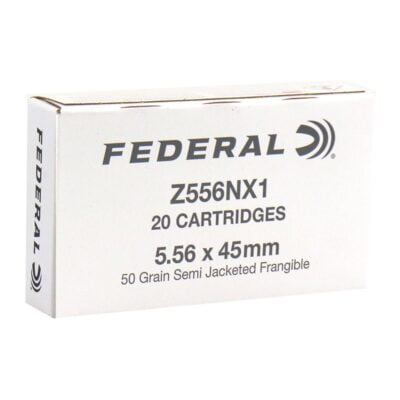 Federal Military 5.56x45mm Ammo 50gr Semi Jacketed Frangible 20rd - Image 1