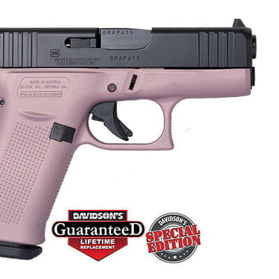 Apollo Custom Glock 43X Pink Champagne Elite Black 9MM ACG-00870
