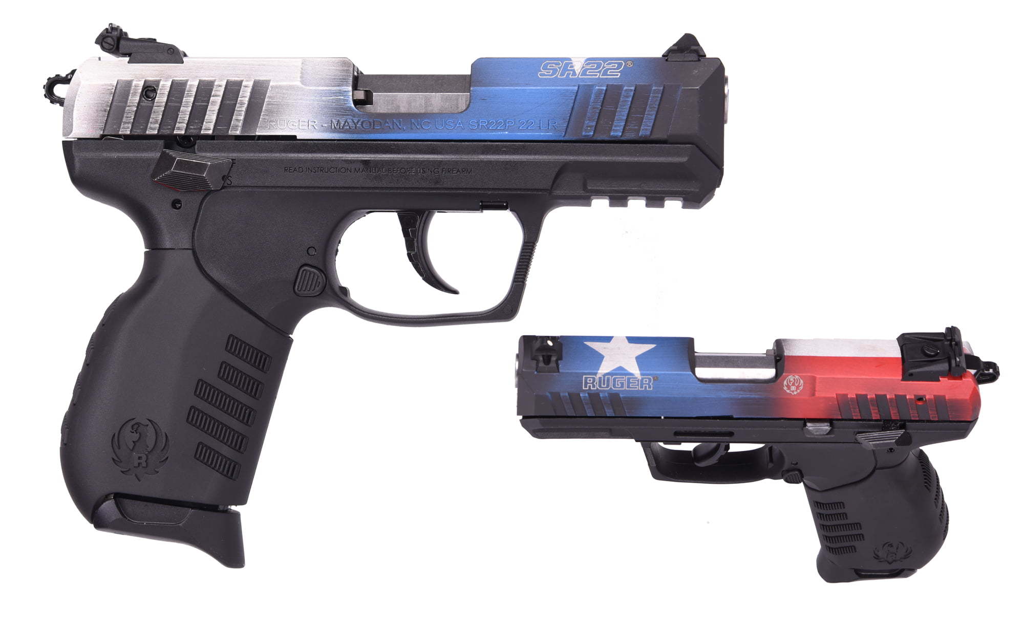 Ruger Sr22 22 Lr Semi Auto Semi Auto Pistol 3 5″ Barrel Cerakote Texas Flag Pattern Finish