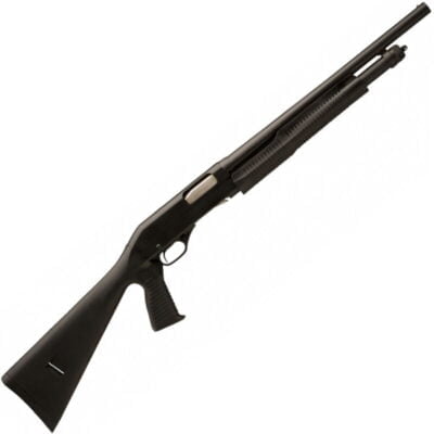 Savage Stevens 320 Security Pump Action Shotgun 20 Gauge 18.5" Barrel 5 Rounds Black Synthetic Stock with Vertical Pistol Grip Black 22438 - Image 1