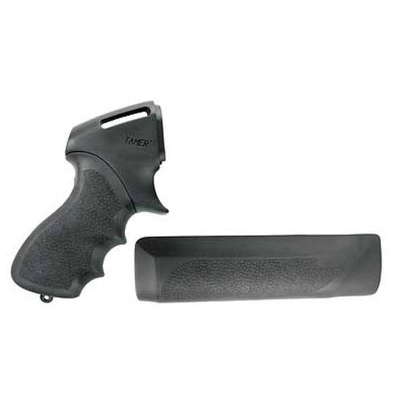 Hogue OverMold Rem 870 Shotgun Tamer Pistol Grip w/Forend Black-img-0