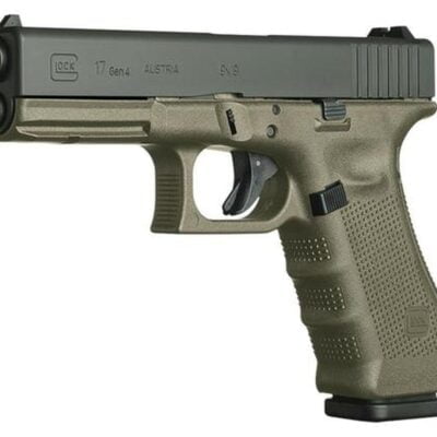 Glock G17 Double Action 9mm 4.48 17+1 OD Green Grip Black