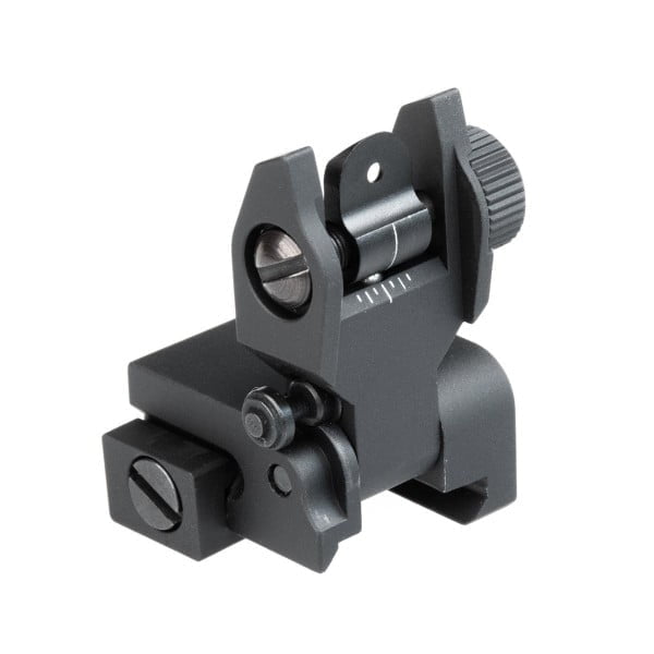 Aim Sports AR-15 Rear Flip Up Sight Dual Aperture Low Profile